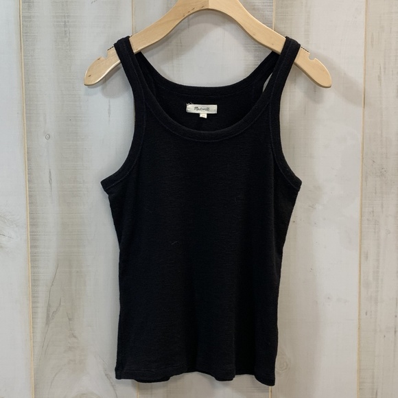 Madewell Tops - Madewell Solid Black Tank Top Sleeveless Size XS